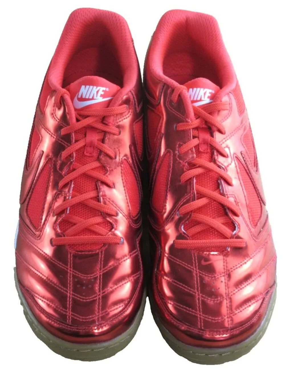 Nike Men's Gato LV8 Indoor Soccer Shoes Crimson Red Gum Metallic Size 10.5 NEW